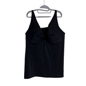 Swim by Cacique Tankini Womens Size 44DDD Black Underwire Bra Lightly Lined NWOT